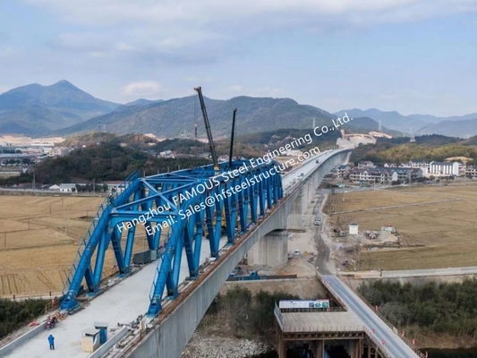 Bowstring Concrete Roller Steel Girder Railway Bridge Structure Truss H Welded Frame