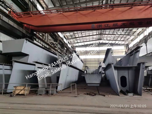 Steel Girder Rolled Beam Bridge Structure Welded Hot Dipped Galvanized I Beam