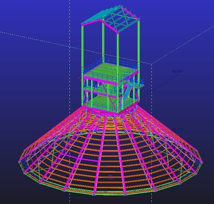 Heavy Structural Steel Fabrication Concrete Mill Cement Production Line Clinker Silo Hopper Furnace